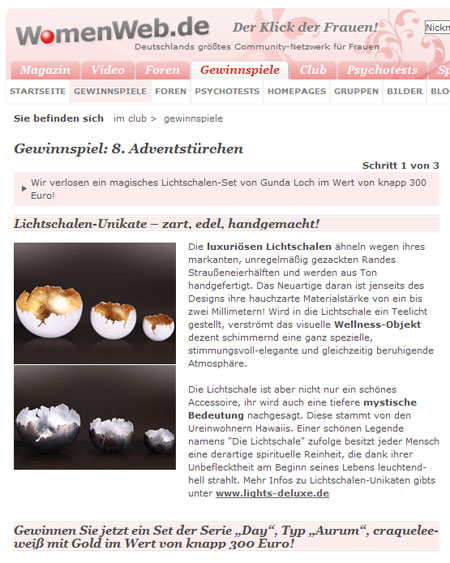 Screenshot WomenWeb.de